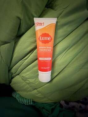 #220 Lumē Whole Body Deodorant Invisible Cream Tube, Clean Tangerine, 3.0 oz